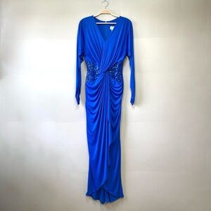 Lillie Rubin Blue Long Sleeve Dress